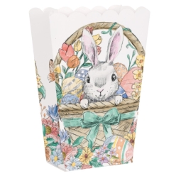 Friendly Bunnies Scalloped Easter Paper Treat Boxes 6PK